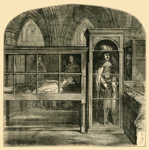 ウェストミンスター寺院のワックスフィギュア、1881年。 作： Unbekannt
