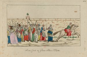 1789 年 10 月 5 日のベルサイユでの女性の行進。 作： Unbekannt