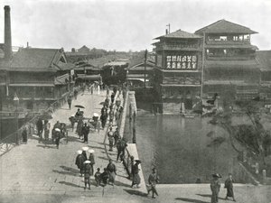 The Yebisu Bashi, Osaka, Japan, 1895.  作： Unbekannt