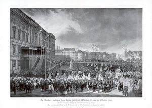 1840年10月15日、1900年、プロイセンのフレデリックウィリアム4世の即位。 作： Unbekannt