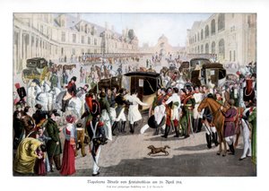 1814年4月20日、フランスのフォンテーヌブローでの別れ1900 作： Unbekannt