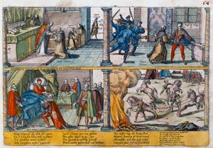 フランスのアンリ 3 世の暗殺、1589 年 作： Unbekannt
