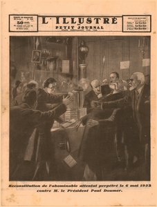 1932年のポールドゥーマー大統領の暗殺。 作： Unbekannt