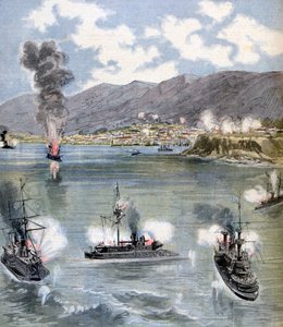 バルパライソへの攻撃、チリ革命、1891年 作： Unbekannt