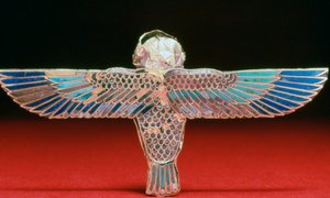 金の翼のあるお守りの裏側、プトレマイオス時代、エジプト、紀元前4〜1世紀 作： Unbekannt