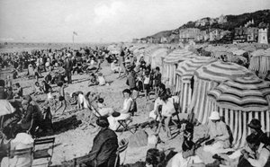 ビーチ、トルヴィル、フランス、c1920s 作： Unbekannt