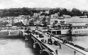 トゥーク川の橋、トルヴィル、フランス、c1920年代 作： Unbekannt