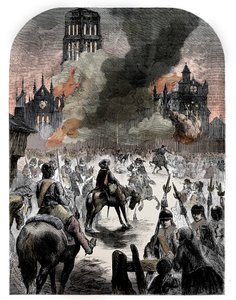 ロンドンの大火、c1902の間にセントポール大聖堂の燃焼 作： Unbekannt