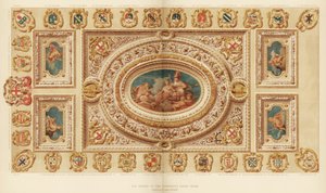 18世紀ロンドン市ギルドホールのアルダーメン裁判所の天井、1886年 作： Unbekannt