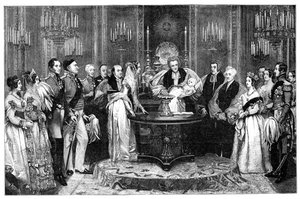 プリンセスロイヤルの洗礼式、1841年、1900年 作： Unbekannt