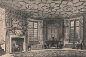 円形のダイニングルーム、ロングフォード城、ウィルトシャー、1915。