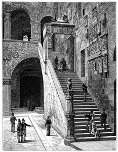 バルジェッロの中庭、フィレンツェ、イタリア、1882 作： Unbekannt