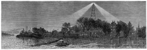 ヘルゲート、ニューヨーク、1885年の電灯 作： Unbekannt