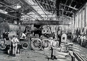 Baldwin Locomotive Worksの建屋。 作： Unbekannt
