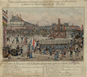 1794年7月28日のロベスピエールとその支持者の処刑 作： Unbekannt