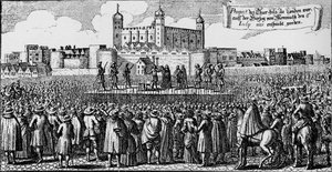 1685年7月15日、ロンドンのタワーヒル、モンマス公爵の処刑1903 作： Unbekannt