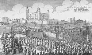 ロンドンのタワーヒルでのストラフォード伯爵の処刑、1641年5月12日、1903年 作： Unbekannt