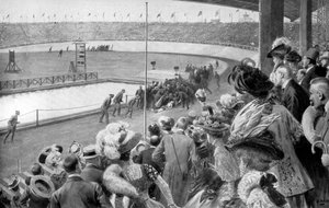 マラソンの終了、オリンピック、ロンドン、1908年、c1920 作： Unbekannt