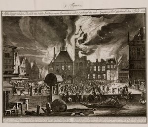 アムステルダム旧市庁舎の火災（オランダ、1652年7月7日