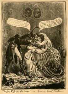 この10年間の最初のキス！ -または-ブリタニアと市民のフランソワの会議、1803年、1921年。 作： Unbekannt