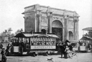 1861年のロンドンでの最初のトラム 作： Unbekannt