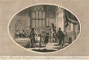 反逆罪で非難された下院の5人のメンバー、1642年1793年 作： Unbekannt
