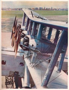 インペリアルエアウェイズのライナースキュラの4つのブリストルジュピターエンジン、c1936 c1937 作： Unbekannt