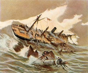 ガンシップイルティスは大破しました、1896年、1936年。 作： Unbekannt
