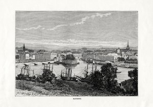 1879年、フランス、バヨンヌの港 作： Unbekannt