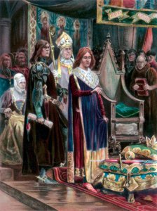 1327年、1902年、パリウム、ウェストミンスター、キャンドルマスの日を伴うエドワード3世の叙任 作： Unbekannt