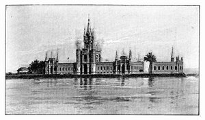 フィスカルアイランドのミニチュアパレス、グアナバラ湾、ブラジル、1895 作： Unbekannt
