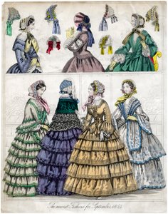 1854年9月の最新ファッション 作： Unbekannt