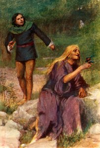 「おばあさんは鳥と遊ぶのに夢中だった」、1917年。 作： Unbekannt