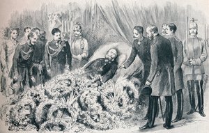 最初のドイツ皇帝の死去：ウィリアム1世の死床、1888年1911年 作： Unbekannt