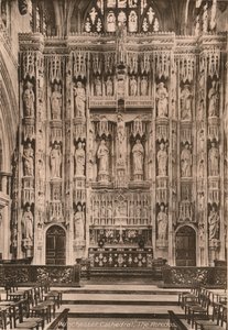 reredos、ウィンチェスター大聖堂、ハンプシャー、20世紀初頭 作： Unbekannt