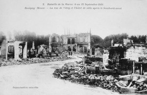 フランス、レヴィニーの遺跡、マルヌの戦い、第一次世界大戦、1914年 作： Unbekannt