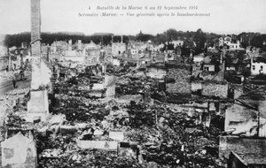 フランス、セルメーズレバンの遺跡、マルヌの戦い、第一次世界大戦、1914年 作： Unbekannt
