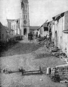 1915年の第一次世界大戦、ロレーヌの村の遺跡 作： Unbekannt