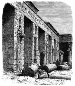 ラメセス3世の宮殿、メディネトハブ、上部エジプト、c1890の遺跡 作： Unbekannt