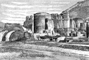 トルコ、ペルガモンの大聖堂の遺跡、1895年