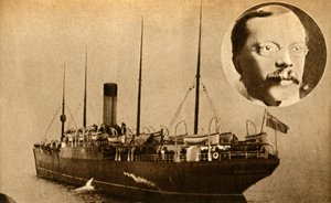 船モントローズ-殺人犯の捕獲に使用された無線電信、1910年、1933年。 作： Unbekannt
