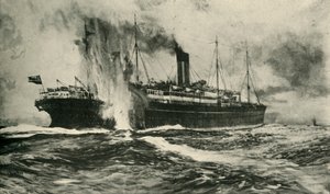 SSアラビア語の沈没、第一次世界大戦、1915年8月19日、c1920。 作： Unbekannt