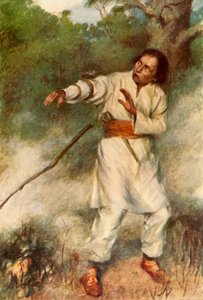 「ヘビは彼の腕に素早く絡みついた」、1917年。 作： Unbekannt