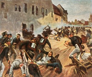 1936年10月19日、グリマ門の襲撃。 作： Unbekannt