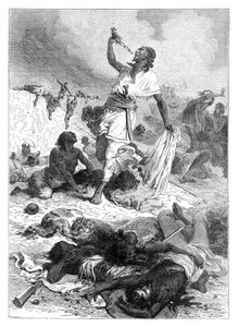19世紀後半の1868年、セオドア、マグダラ、エチオピアの自殺 作： Unbekannt
