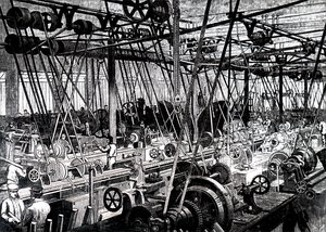 Robert Stephenson and Companyの工具・旋盤工場。 作： Unbekannt
