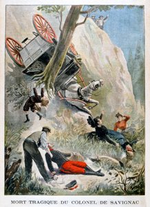 サヴィニャック大佐の悲劇的な死、1901年 作： Unbekannt