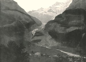 谷、スイス、グリンデンヴァルト、1895年。 作： Unbekannt