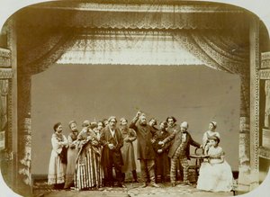 ロシア民俗劇場の劇場グループ、1892年 作： Unbekannt
