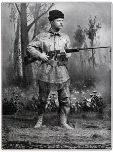 セオドアルーズベルト、アメリカの兵士および政治家、c1898 作： Unbekannt